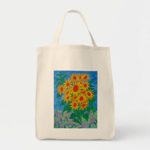 Tote Bag Épicerie organique Fourre-tout - tournesols dans
