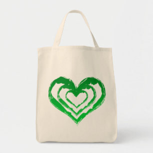 Tote Bag Épicerie verte Fourre-tout de coeur organique