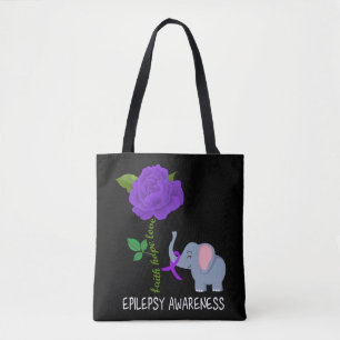 Tote Bag Epilepsie Sensibilisation Foi Espoir Amour Fleur E