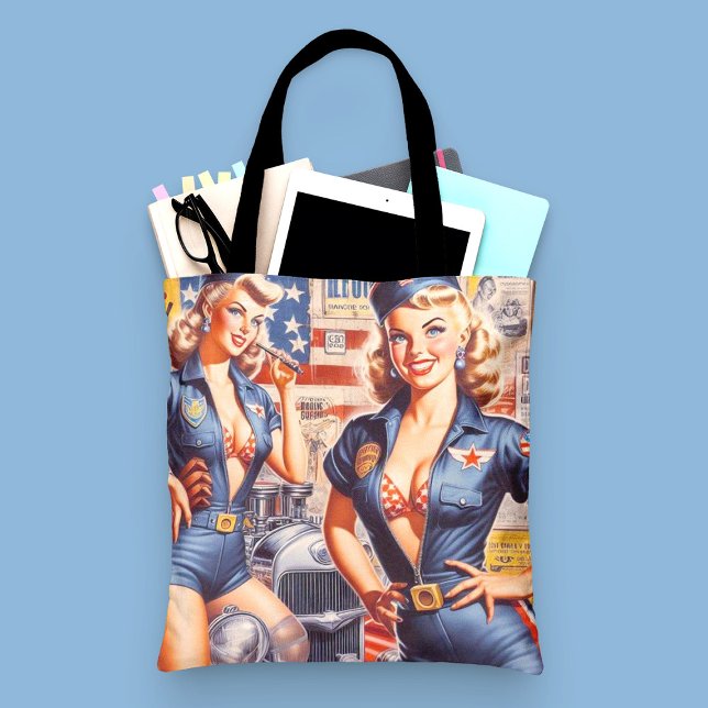 Tote Bag Épingle mécanique rétro-up (Créateur téléchargé)