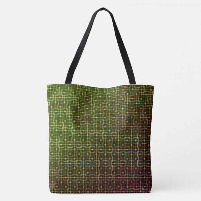 Tote Bag Éponge Bloody Green, Orange Wired Motif chinois (Dos)