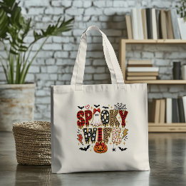 Tote Bag Épouse effrayante Halloween | Imprimé léopard mixt