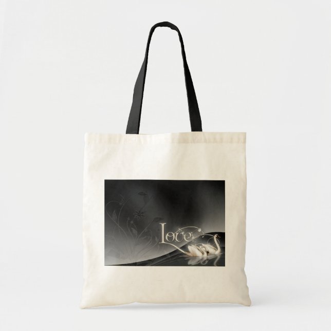 Tote Bag Épouser de cygnes d'amour (Devant)