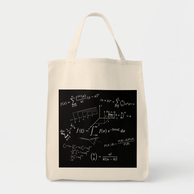 Tote Bag équations mathématiques et formules, calcul, algèb (Devant)