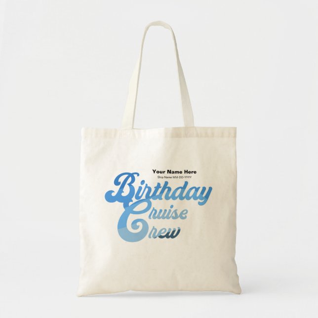 Tote Bag Équipage de croisière d'anniversaire (Devant)