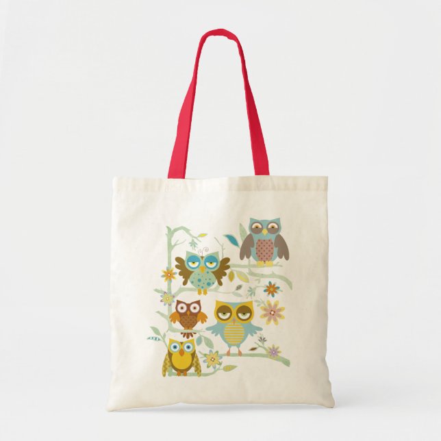 Tote Bag Équipage mignon de hiboux (Devant)