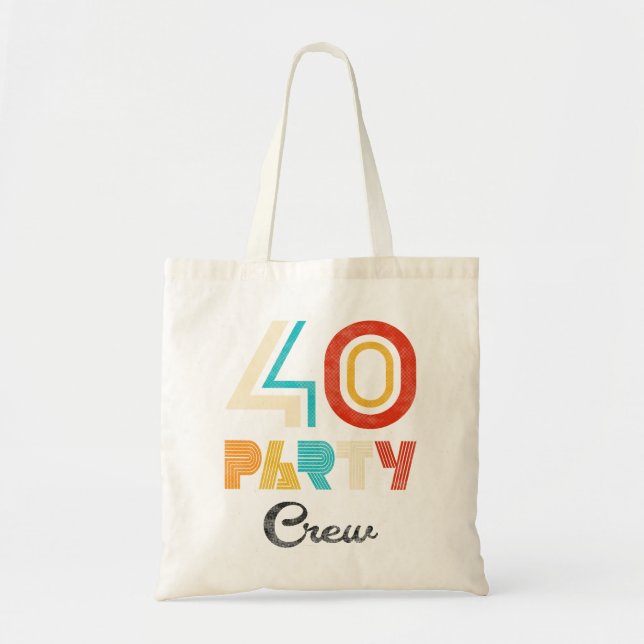 Tote Bag Équipe de 40 fêtes - 40e anniversaire 40 ans Vinta (Devant)
