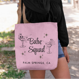 Tote Bag Équipe de Bébé Fille Rose Enterrement de Vie de Je