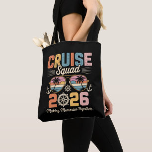 Tote Bag Équipe de croisière 2026 Vacances en famille Rétro