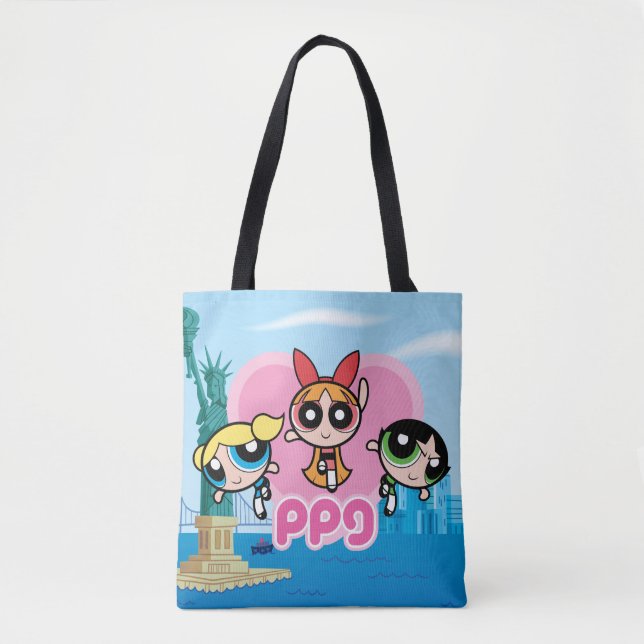 Tote Bag Équipe de filles Powerpuff stupéfiant (Devant)