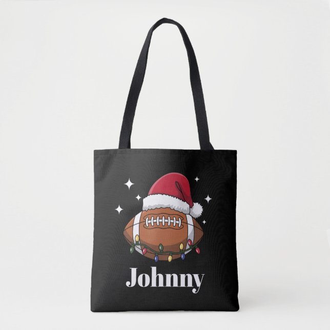 Tote Bag Équipe de football de Noël personnalisée (Devant)