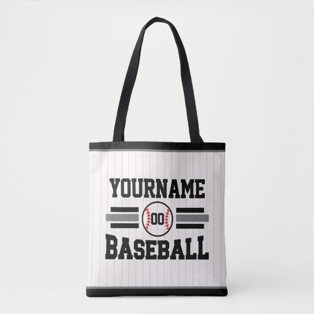 Tote Bag Équipe de joueurs de baseball rétro personnalisés  (Devant)