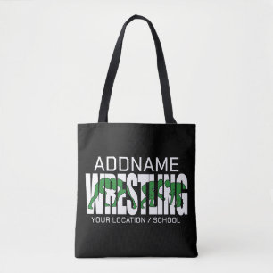 Tote Bag Équipe de lutte AJOUTER TEXTE École Athlète lutteu