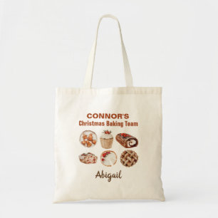 Tote Bag Équipe de pâtisserie de Noël personnalisée