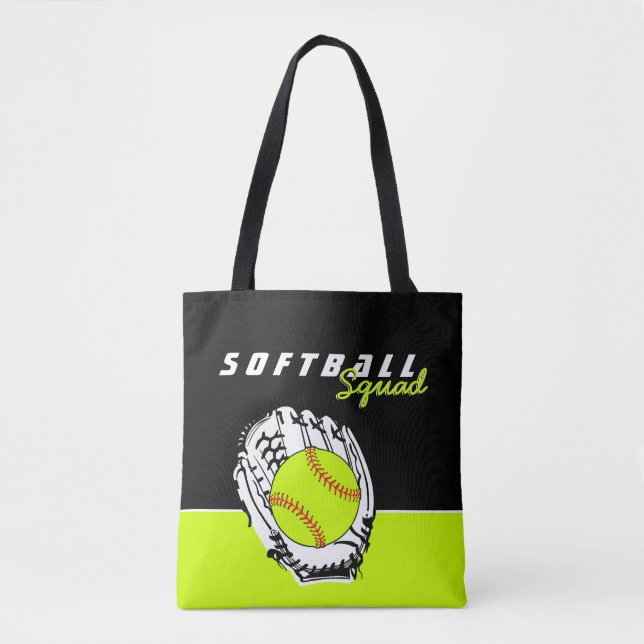 Tote Bag Équipe de softball personnalisée (Devant)