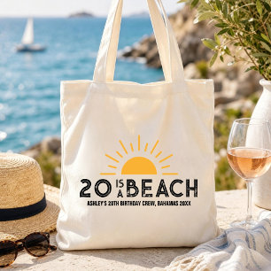 Tote Bag Équipe de soirée d'anniversaire Rétro Sunset 20e 3
