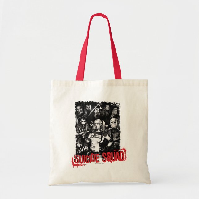 Tote Bag Équipe de suicide | Grunge Group Photo (Devant)