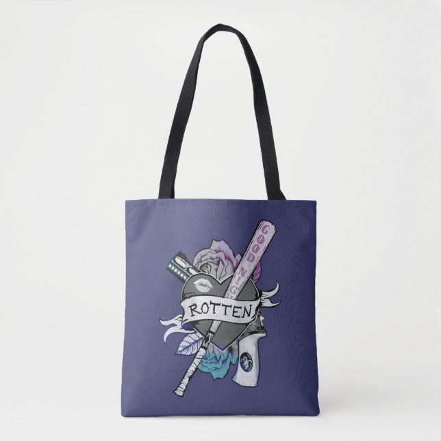 Tote Bag Équipe de suicide | Harley Quinn "Rotten" Tattoo A (Devant)