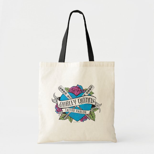 Tote Bag Équipe de suicide | Harley Quinn's Tattoo Parlor H (Devant)
