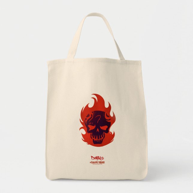 Tote Bag Équipe de suicide | Icône Diablo Head (Devant)