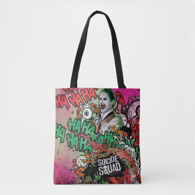 Tote Bag Équipe de suicide | Joker Caractère Graffiti (Devant)