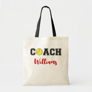 Tote Bag Équipe d'entraîneurs de softball personnalisée