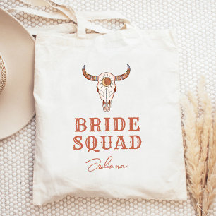 Tote Bag Équipe Dernière de mariée de Rodéo Cowgirl du dése