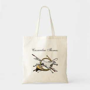 Tote Bag Équitation Prépa Cheval Sautant à Travers la Coule