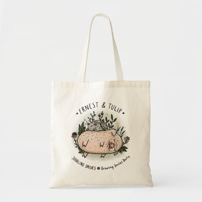 Tote Bag Ernest & Tulip - Fourre-tout de shopping (Devant)
