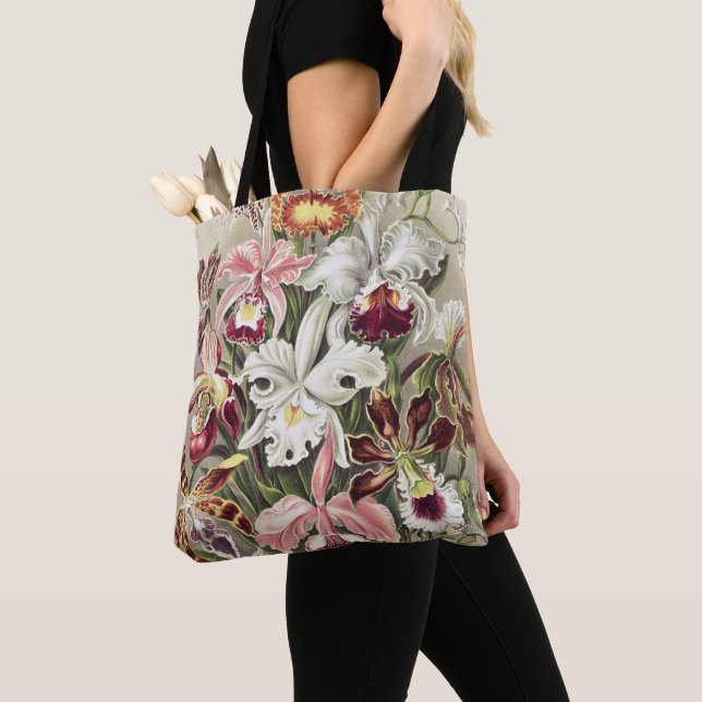 Tote Bag ErnstHaeckel Vintage Botanical Orchid Illustration (De près)