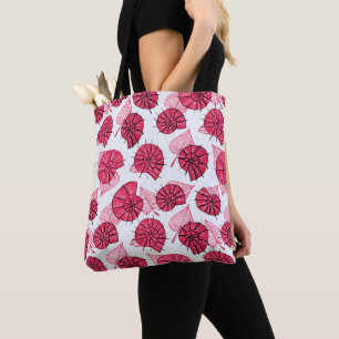 Tote Bag Escargots roses Motif Zoologie de la fille
