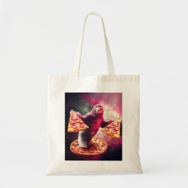 Tote Bag Espace Amusant Avec Pizza