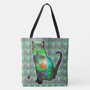 Tote Bag Espace Stellaire En Chat