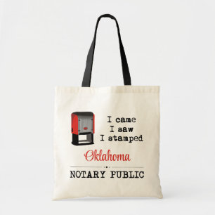 Tote Bag Est Venu Voir Stampé Notaire Public Oklahoma