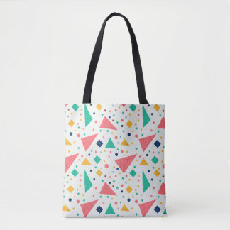 Tote Bag esthétique 80's rétro Memphis funky géométrique ab