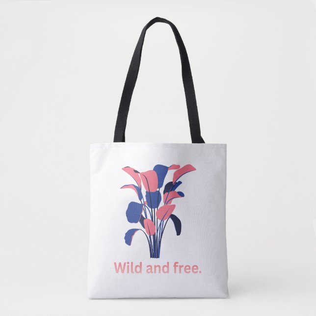Tote Bag esthétique botanique 'Sauvage et libre'  (Devant)