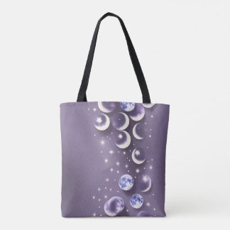Tote Bag Esthétique Rêveuse et Calme de la Lune Lavande