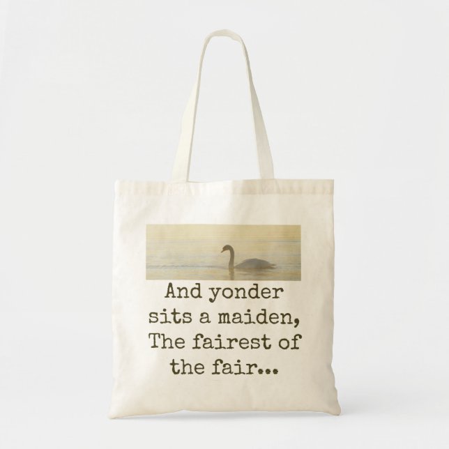 Tote Bag Et Yonder S'Assied Un Maiden - Citation De Beauté (Devant)