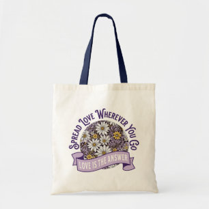 Tote Bag Étalez l'amour partout où vous allez Floral Boho 