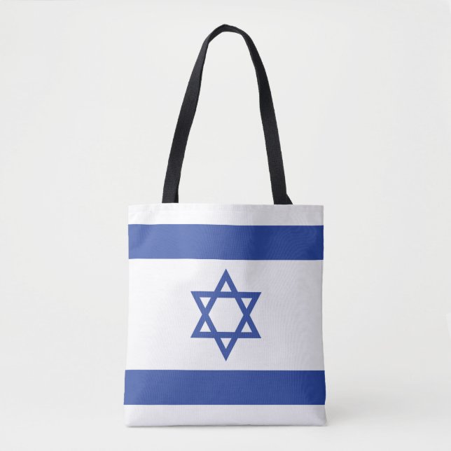 Tote Bag Etat d'Israël Drapeau, Étoile de David Juifs (Devant)