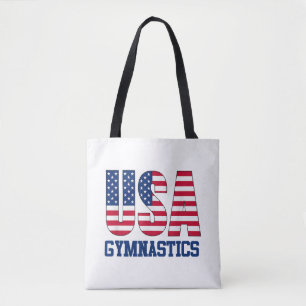 Tote Bag Etats-Unis avec drapeau américain Gymnastique Spor