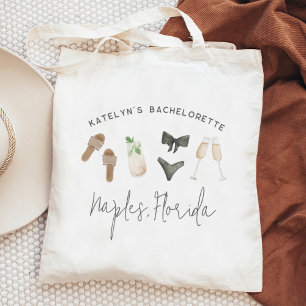 Tote Bag Été Neutres Fête de Bachelorette Personnalisée