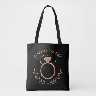 Tote Bag Eternal Sparkle | Elegant Rose Gold Diamond Ring 