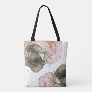 Tote Bag Ethereal Moody Black Gold Inky Imaginaire Glam