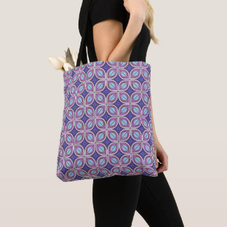 Tote Bag Ethnique indonésienne _ Batik Kawung 03 PURPLE