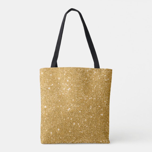 Tote Bag Étincelles de scintillement d'or (Dos)