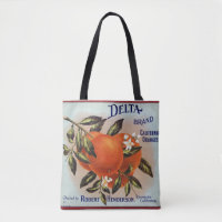 Étiquette de caisse d'agrume d'oranges de marque