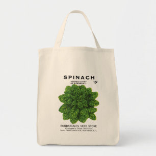Tote Bag Étiquette de paquet de graines d'épinard