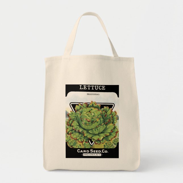 Tote Bag Étiquette de paquets de graines de laitue (Devant)