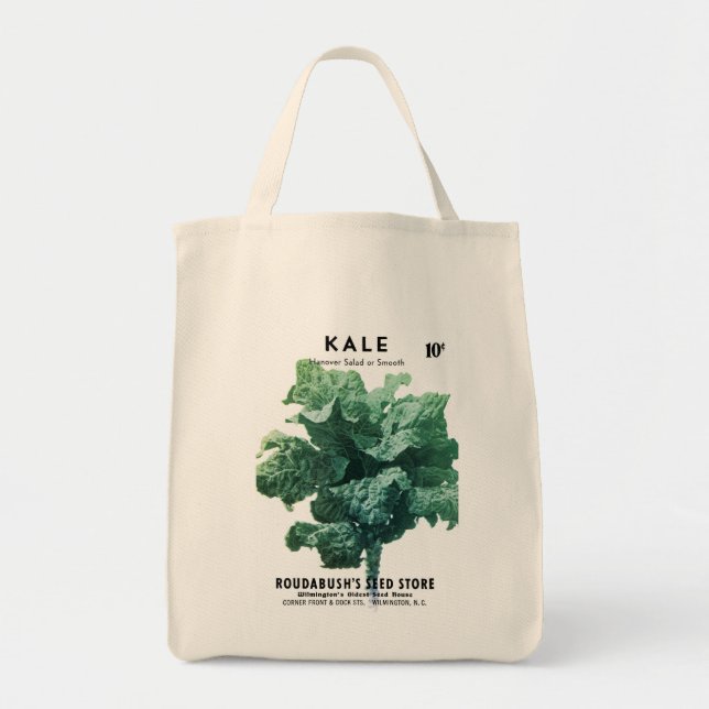 Tote Bag Étiquette de paquets Kale Seed (Devant)